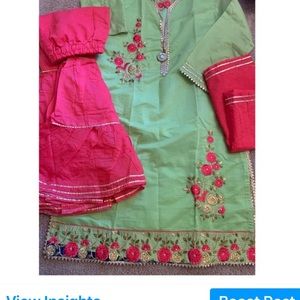 Chanderi silk plazo is Indian suit